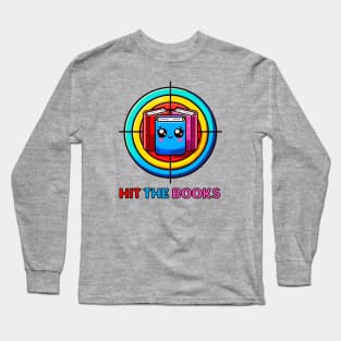 Hit The Books Target Long Sleeve T-Shirt